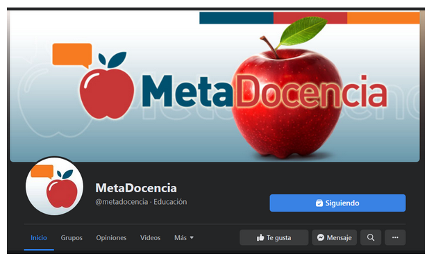 Nuevas imagenes de perfil, nuestro logo con un fondo celeste y una manzana real detrás de nuestro nombre con fondo celeste